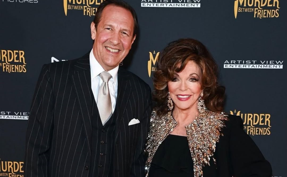 93-YO Joan Collins Looks Chic in Glamorous Night Out with Husband Percy Gibson