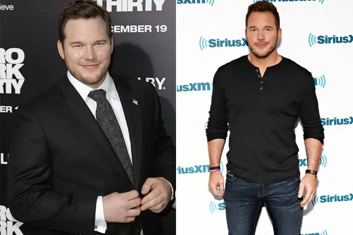 Chris Pratt – 60 pounds – Workout Sessions, Increased Calorie & Water Intake