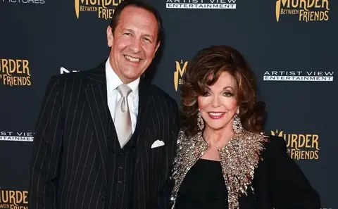 93-YO Joan Collins Looks Chic in Glamorous Night Out with Husband Percy Gibson