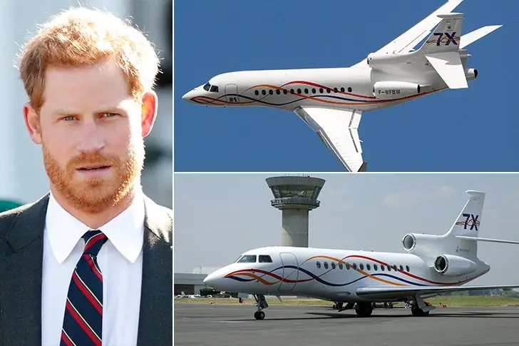 Prince Harry – Dassault Falcon 7X, Estimated $53.93 Million
