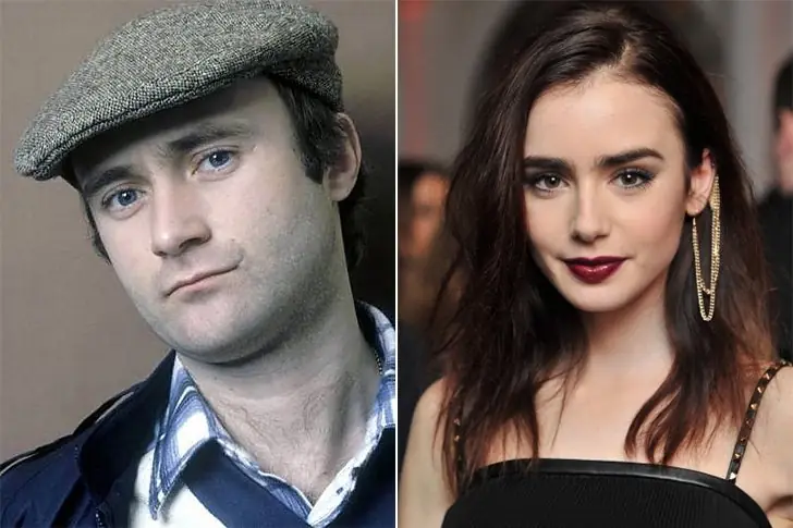Phil Collins ($260 Million) & Lily Collins ($8 Million)  At Age 23