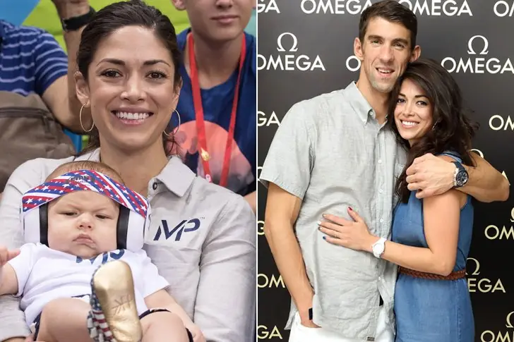 Swimmer Michael Phelps & Nicole Johnson