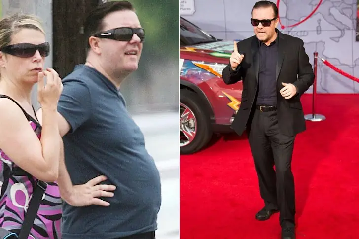 Ricky Gervais – 42 lbs –  Daily Training & Diet