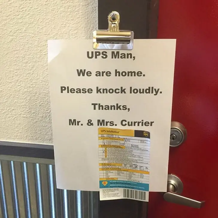 Can You Read, Mr. UPS Man?